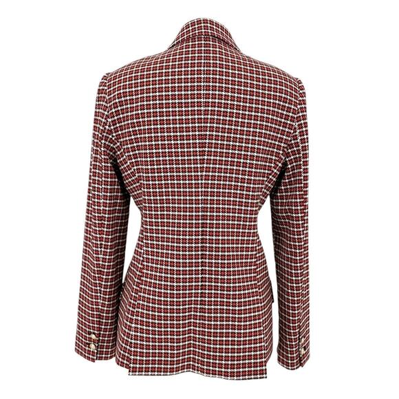 L'AGENCE Chamberlain Check Peaked Lapel Blazer in Burnt Sienna 8|M - Picture 4 of 11